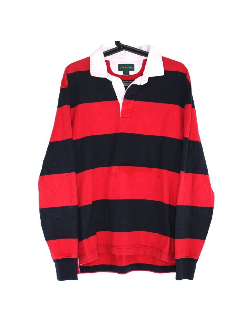 J.Crew Always Mens Medium Y2K Style Striped Rugby Polo Shirt C1354